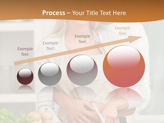 A Man And Woman Cutting Vegetables On A Cutting Board PowerPoint Template
