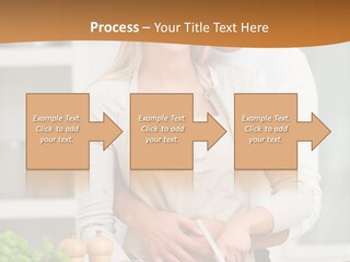 A Man And Woman Cutting Vegetables On A Cutting Board PowerPoint Template