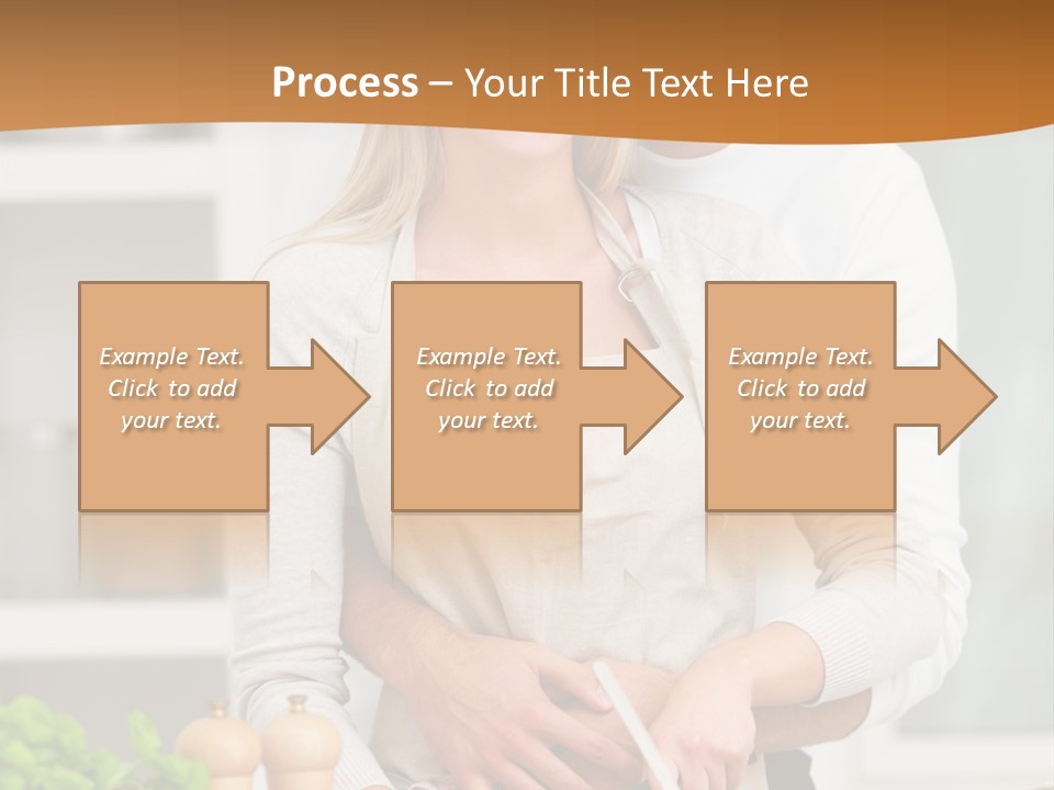 A Man And Woman Cutting Vegetables On A Cutting Board PowerPoint Template