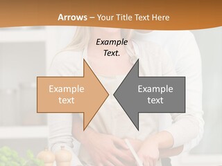 A Man And Woman Cutting Vegetables On A Cutting Board PowerPoint Template