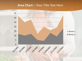 A Man And Woman Cutting Vegetables On A Cutting Board PowerPoint Template