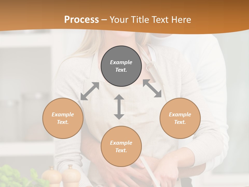 A Man And Woman Cutting Vegetables On A Cutting Board PowerPoint Template