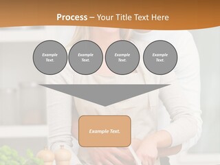 A Man And Woman Cutting Vegetables On A Cutting Board PowerPoint Template