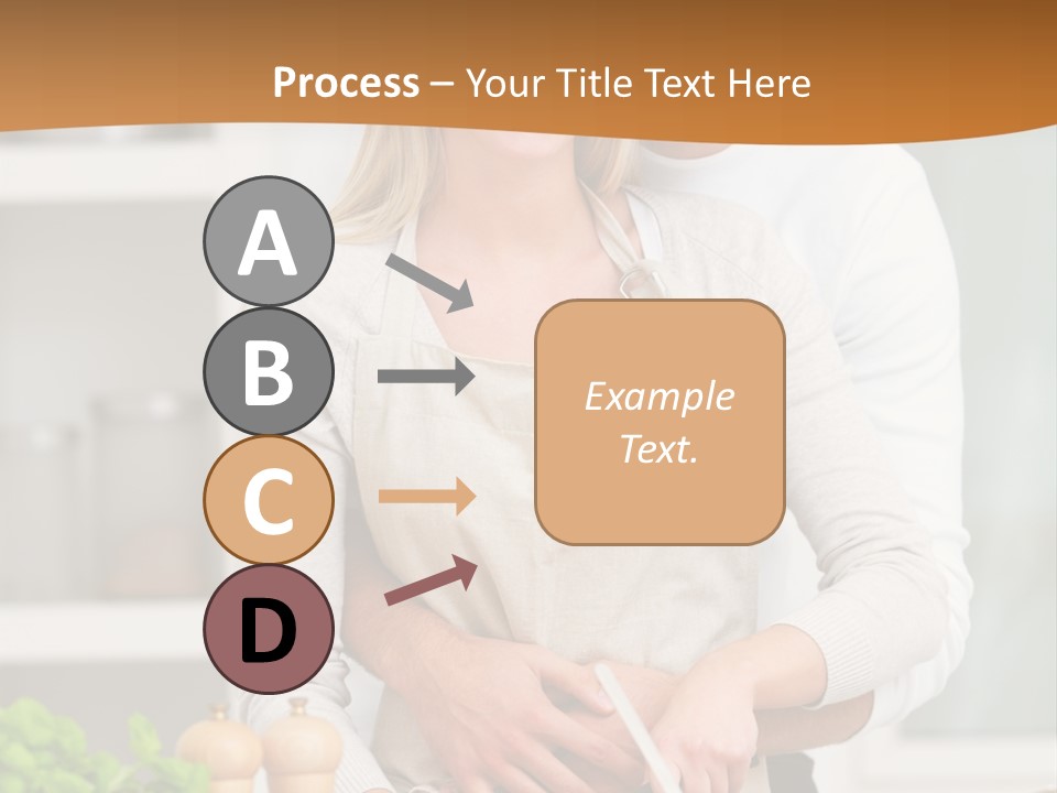A Man And Woman Cutting Vegetables On A Cutting Board PowerPoint Template