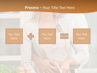 A Man And Woman Cutting Vegetables On A Cutting Board PowerPoint Template