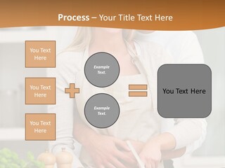 A Man And Woman Cutting Vegetables On A Cutting Board PowerPoint Template