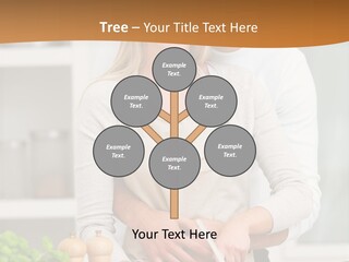 A Man And Woman Cutting Vegetables On A Cutting Board PowerPoint Template