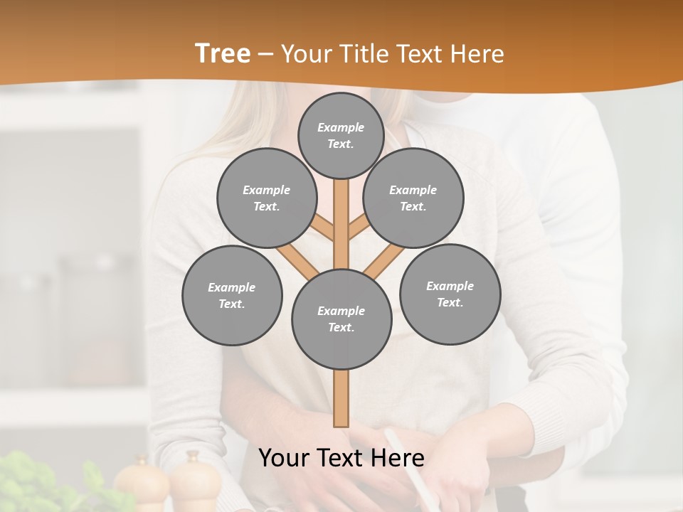 A Man And Woman Cutting Vegetables On A Cutting Board PowerPoint Template