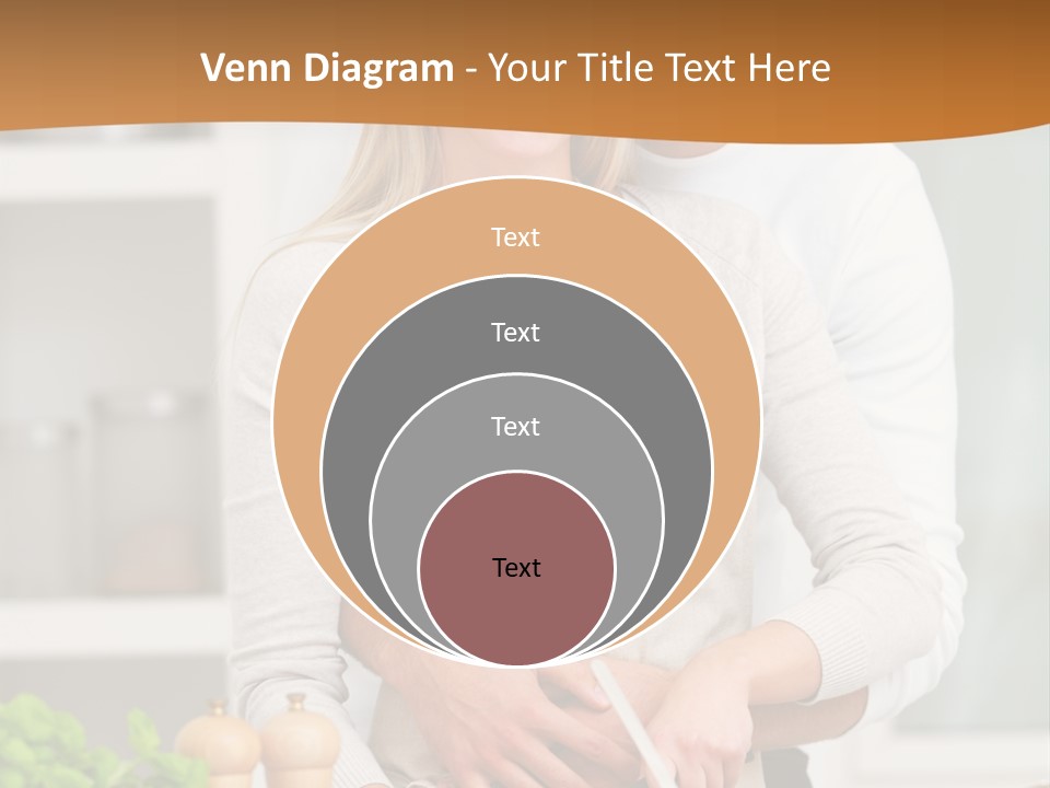 A Man And Woman Cutting Vegetables On A Cutting Board PowerPoint Template
