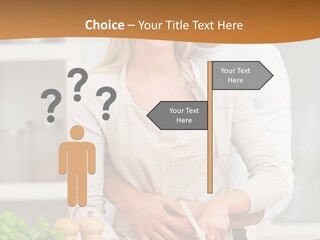 A Man And Woman Cutting Vegetables On A Cutting Board PowerPoint Template