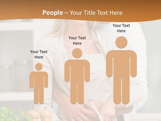 A Man And Woman Cutting Vegetables On A Cutting Board PowerPoint Template