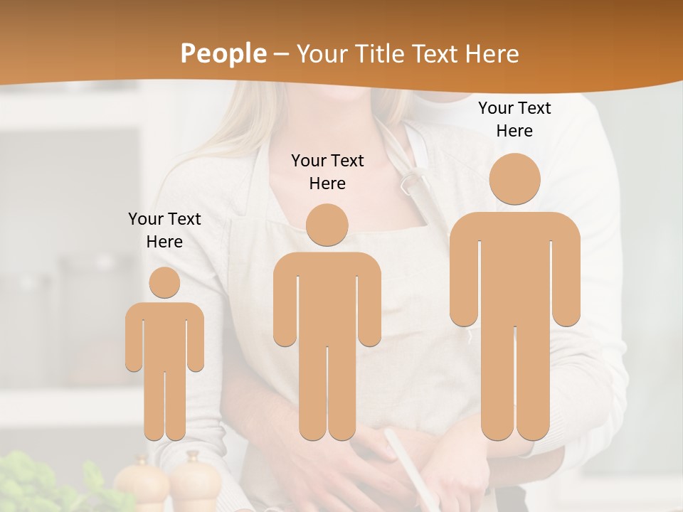 A Man And Woman Cutting Vegetables On A Cutting Board PowerPoint Template