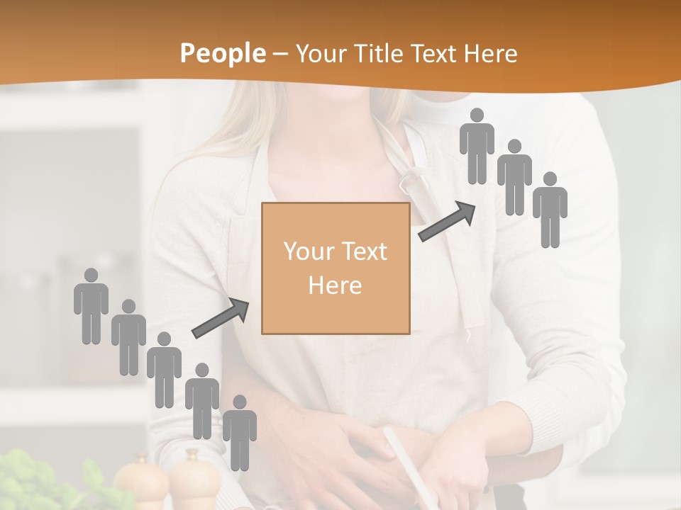 A Man And Woman Cutting Vegetables On A Cutting Board PowerPoint Template