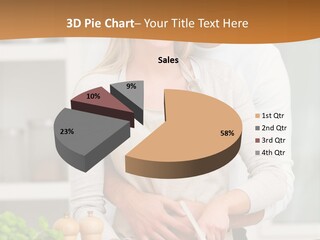 A Man And Woman Cutting Vegetables On A Cutting Board PowerPoint Template