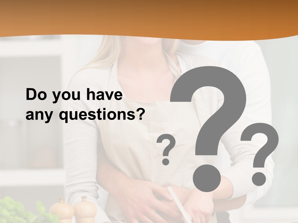 A Man And Woman Cutting Vegetables On A Cutting Board PowerPoint Template
