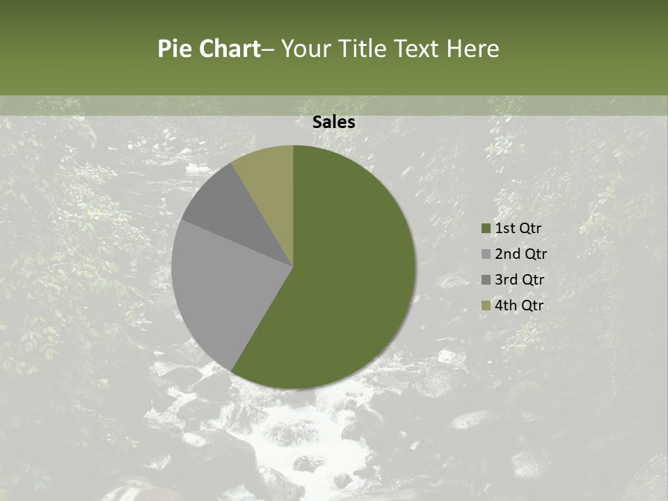 Trees Stream Flowing PowerPoint Template