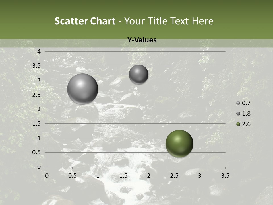 Trees Stream Flowing PowerPoint Template