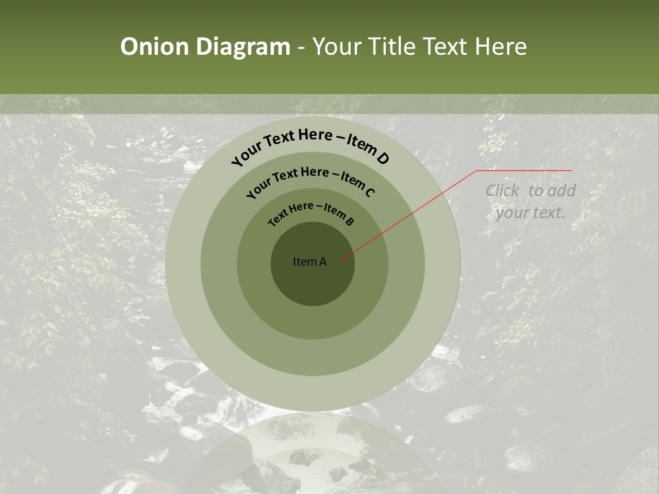 Trees Stream Flowing PowerPoint Template