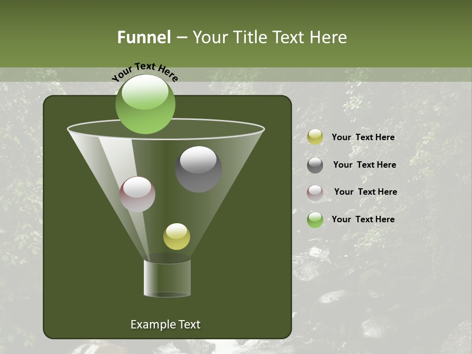 Trees Stream Flowing PowerPoint Template