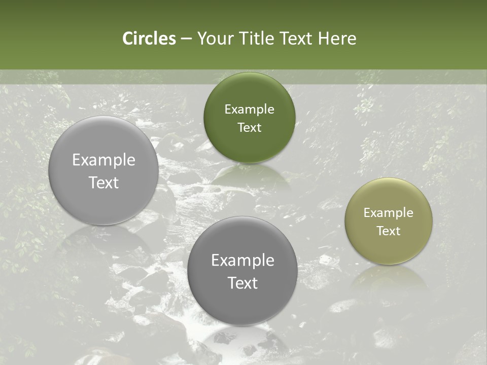 Trees Stream Flowing PowerPoint Template