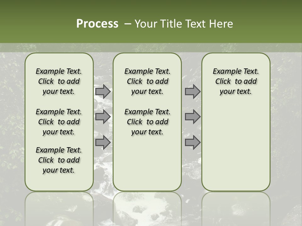 Trees Stream Flowing PowerPoint Template