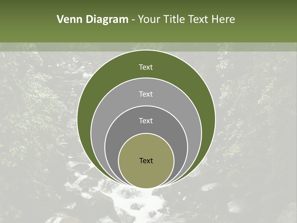 Trees Stream Flowing PowerPoint Template