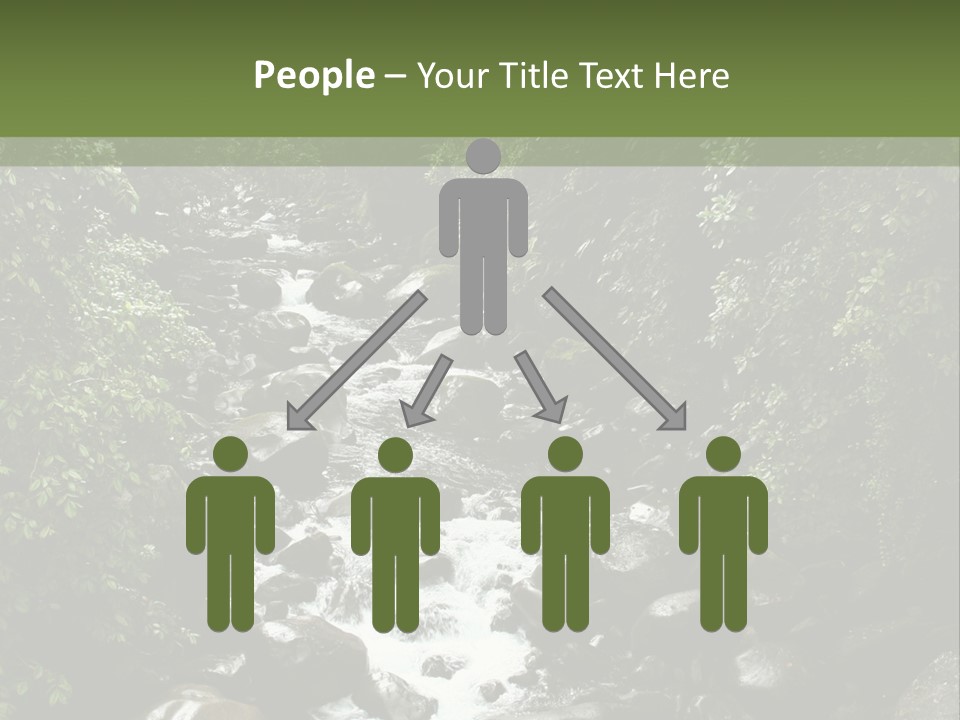 Trees Stream Flowing PowerPoint Template