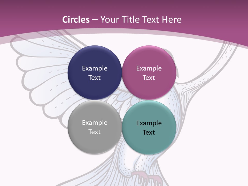 Dove Feather Symbol PowerPoint Template