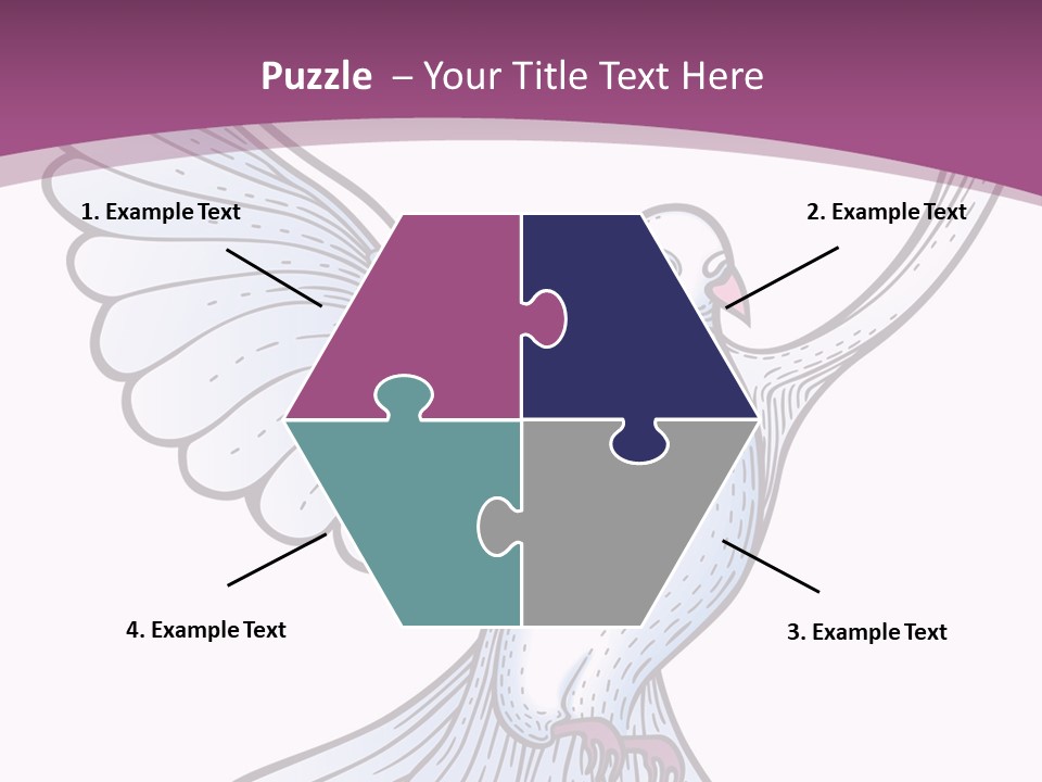 Dove Feather Symbol PowerPoint Template