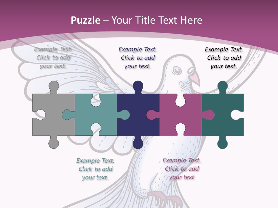 Dove Feather Symbol PowerPoint Template