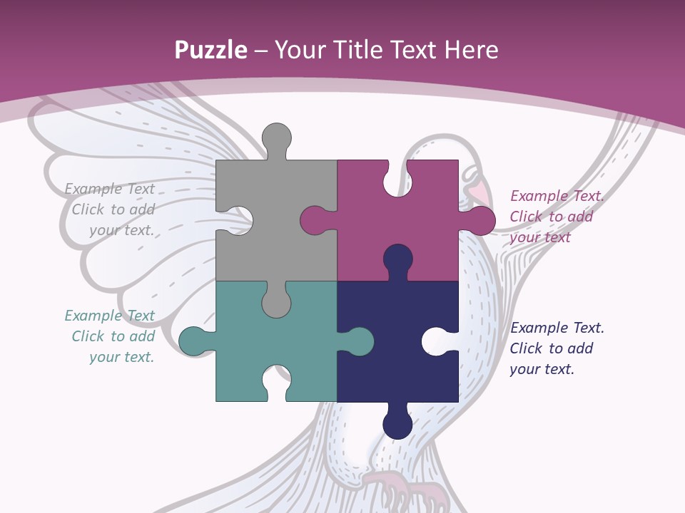 Dove Feather Symbol PowerPoint Template