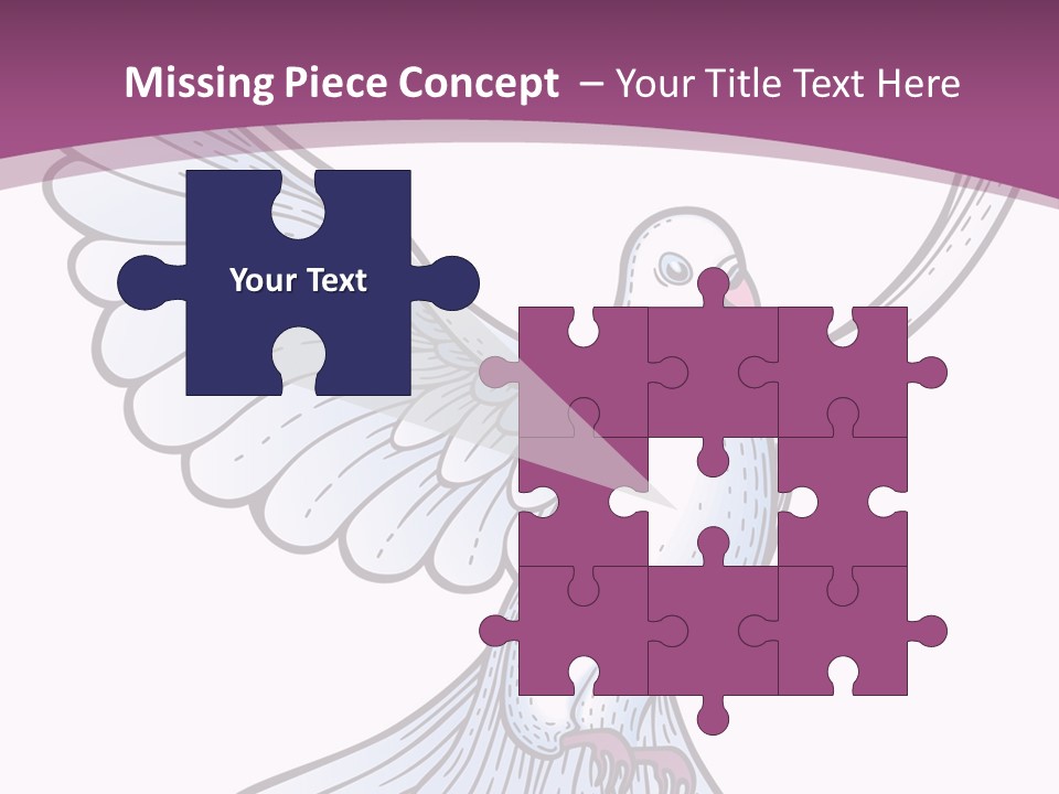 Dove Feather Symbol PowerPoint Template