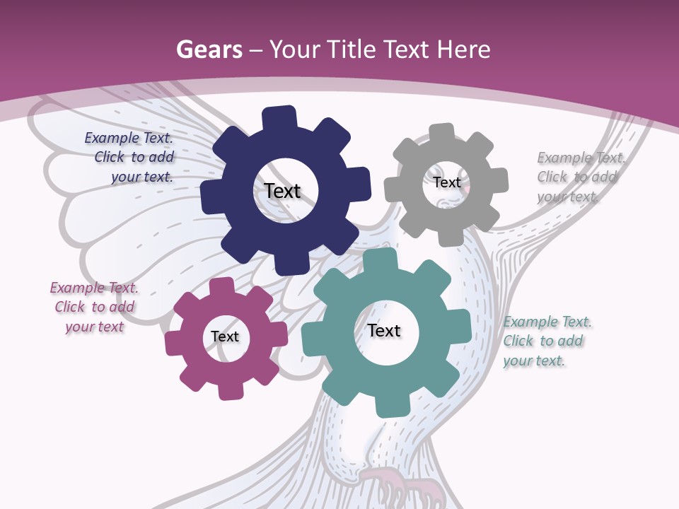 Dove Feather Symbol PowerPoint Template