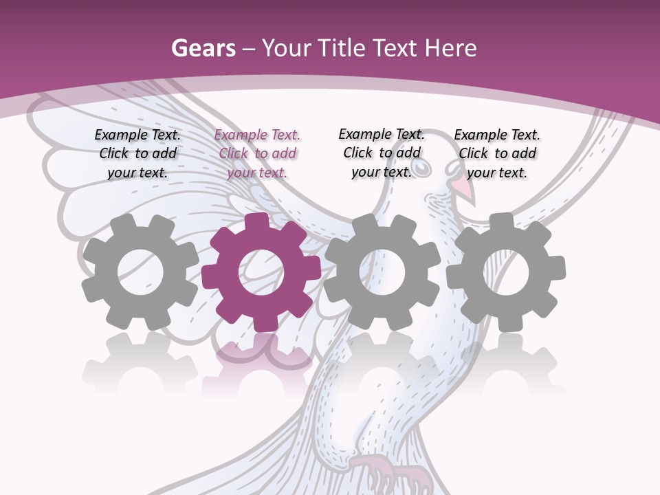 Dove Feather Symbol PowerPoint Template