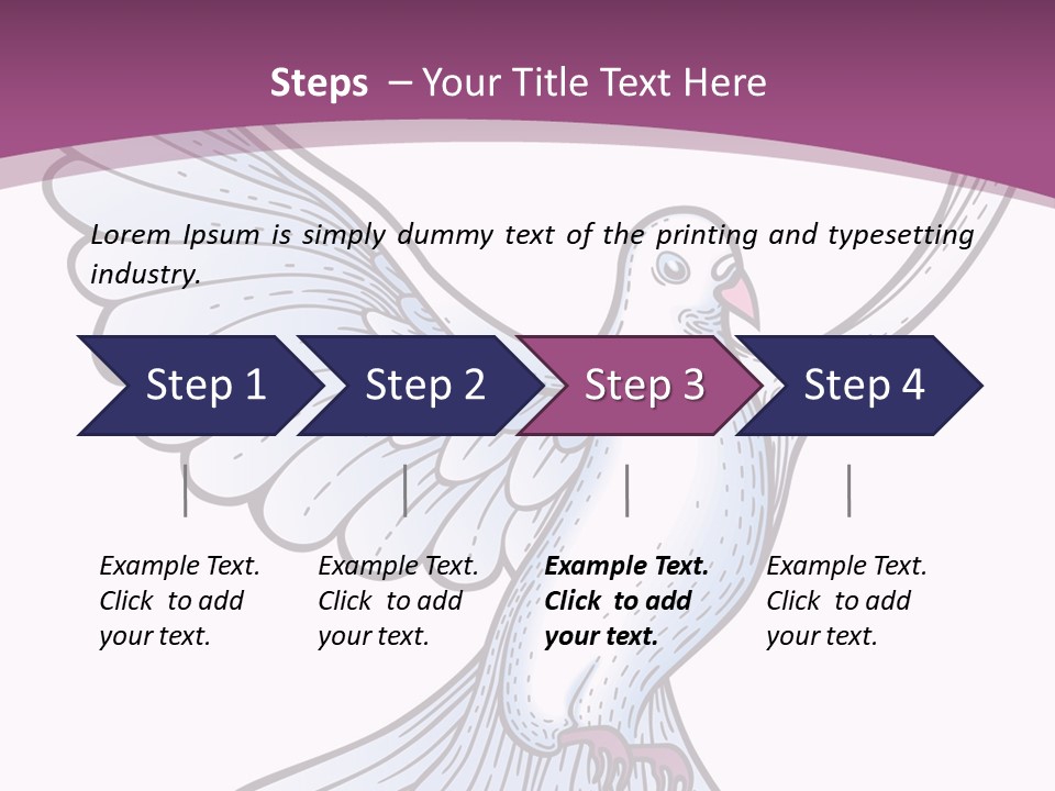 Dove Feather Symbol PowerPoint Template