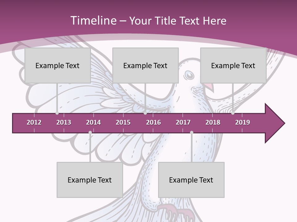 Dove Feather Symbol PowerPoint Template