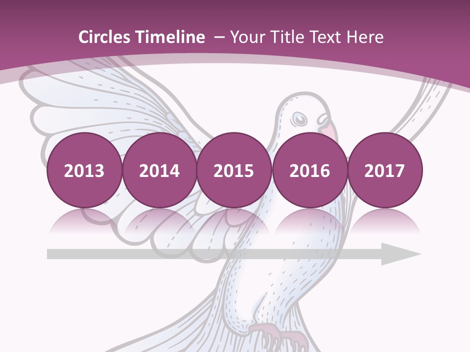 Dove Feather Symbol PowerPoint Template