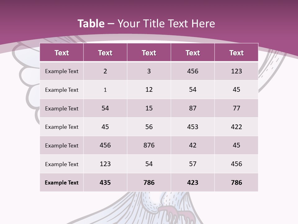 Dove Feather Symbol PowerPoint Template