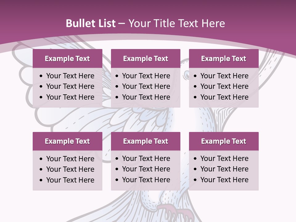 Dove Feather Symbol PowerPoint Template