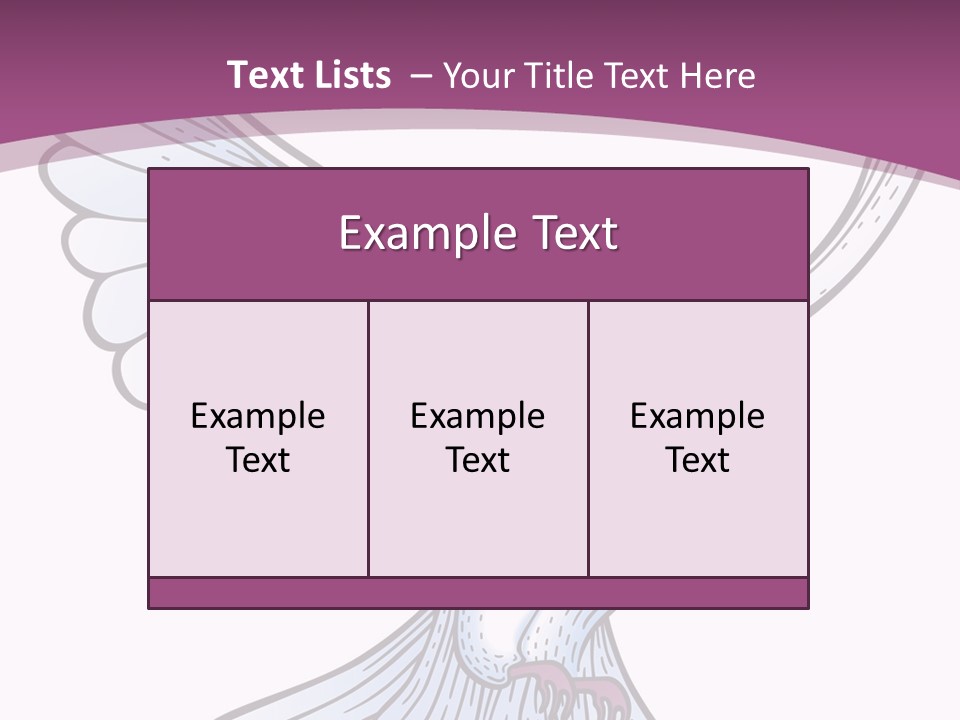 Dove Feather Symbol PowerPoint Template