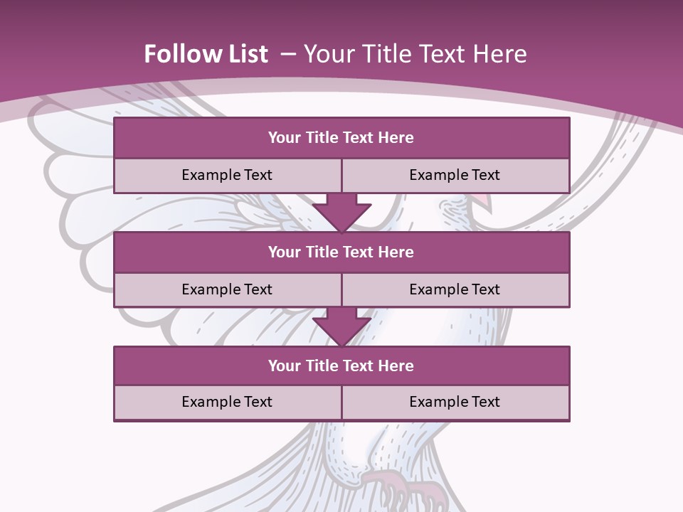 Dove Feather Symbol PowerPoint Template