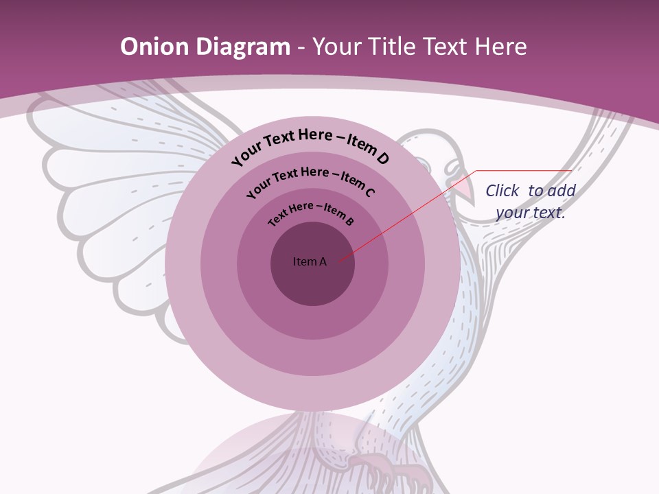 Dove Feather Symbol PowerPoint Template