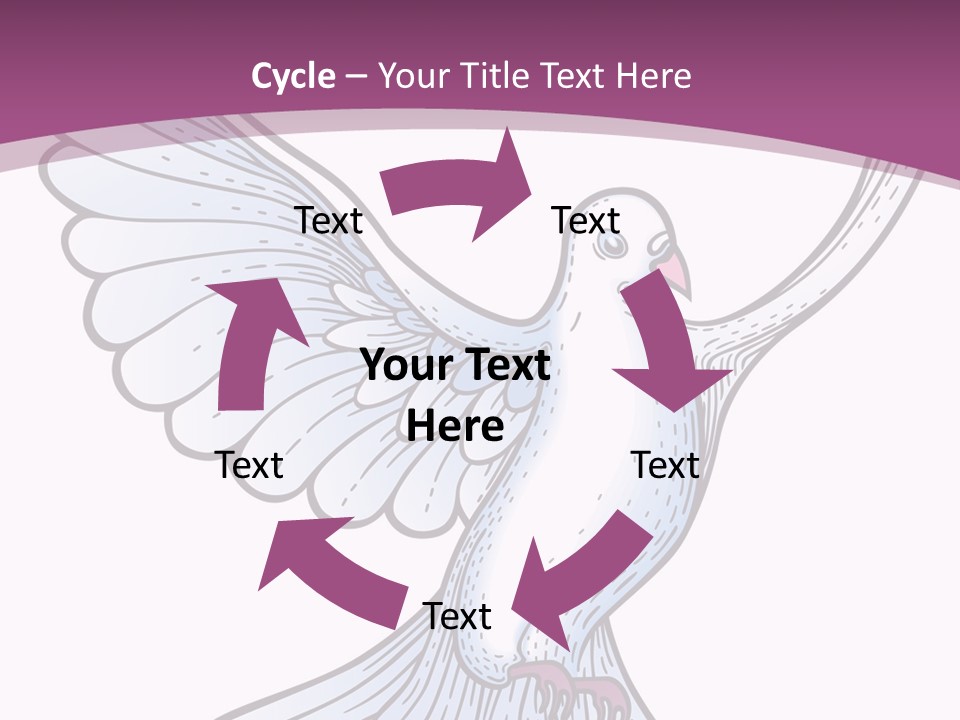 Dove Feather Symbol PowerPoint Template