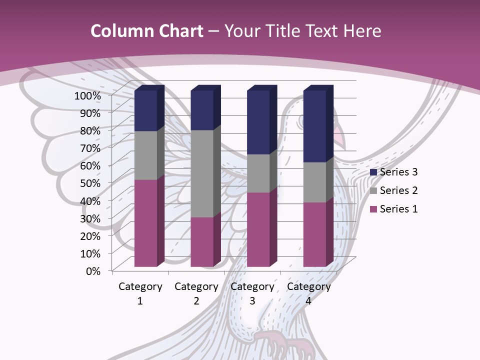 Dove Feather Symbol PowerPoint Template