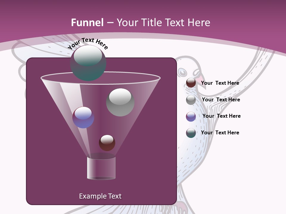 Dove Feather Symbol PowerPoint Template