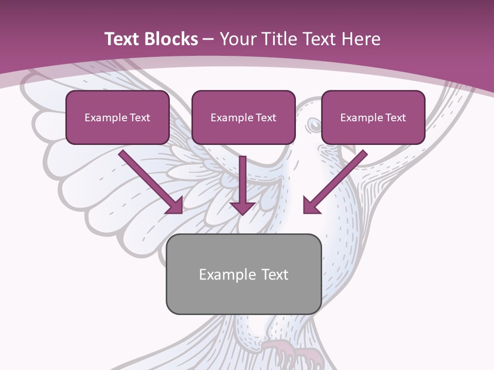 Dove Feather Symbol PowerPoint Template