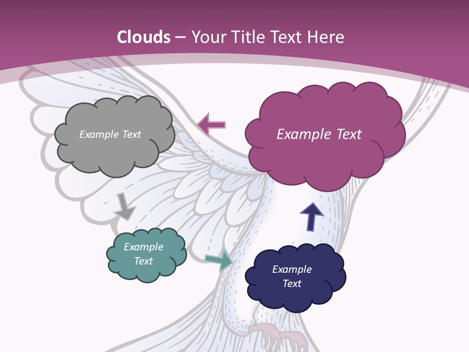 Dove Feather Symbol PowerPoint Template