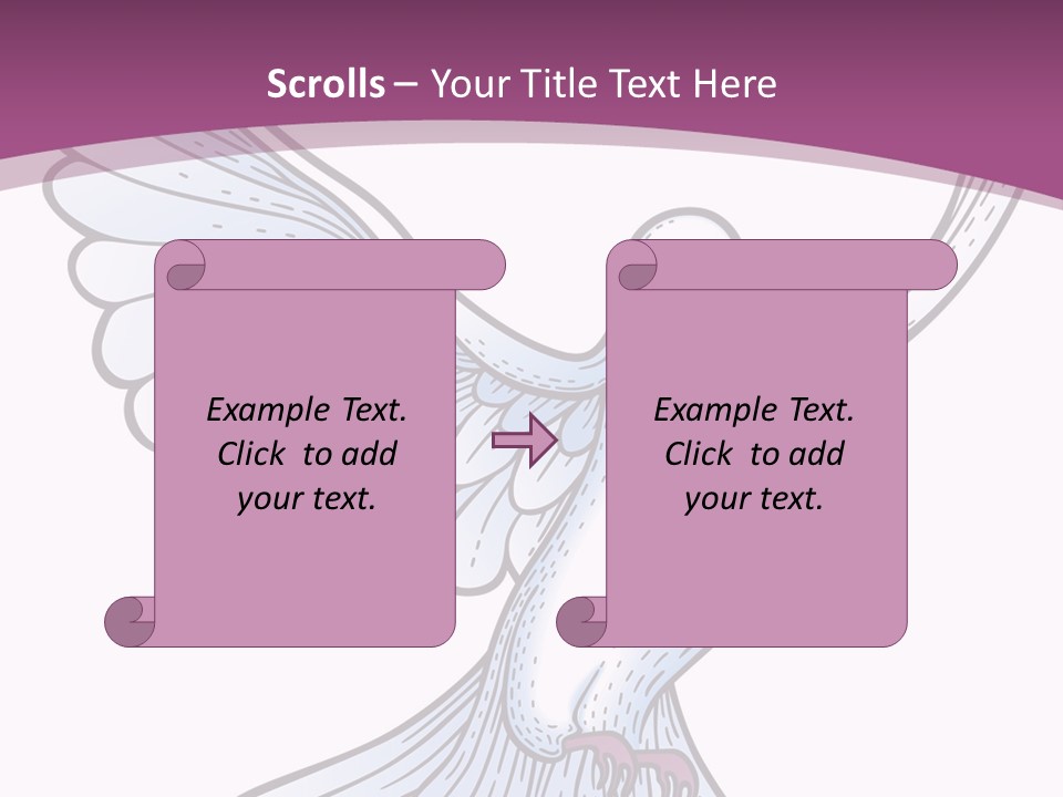 Dove Feather Symbol PowerPoint Template