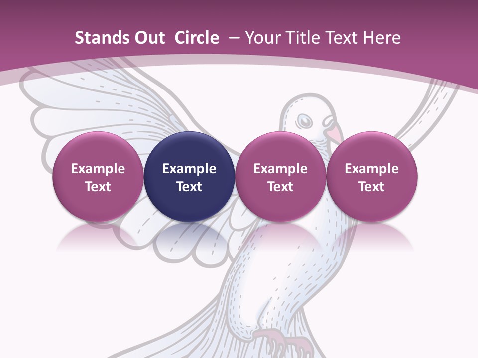 Dove Feather Symbol PowerPoint Template