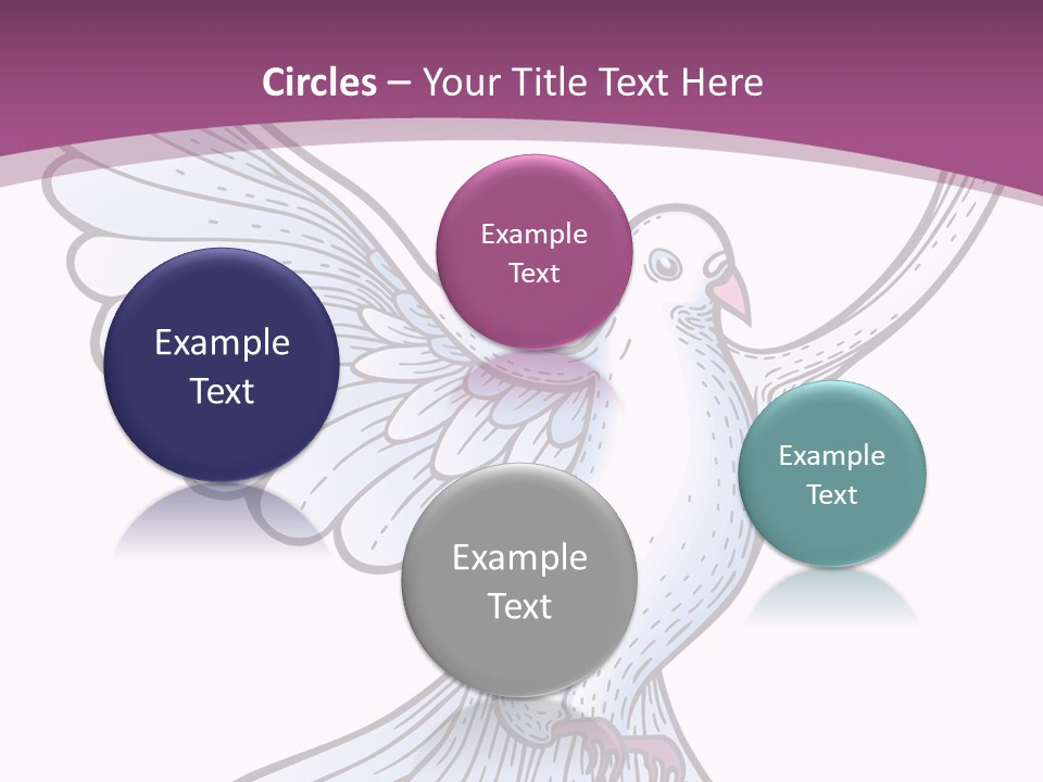 Dove Feather Symbol PowerPoint Template